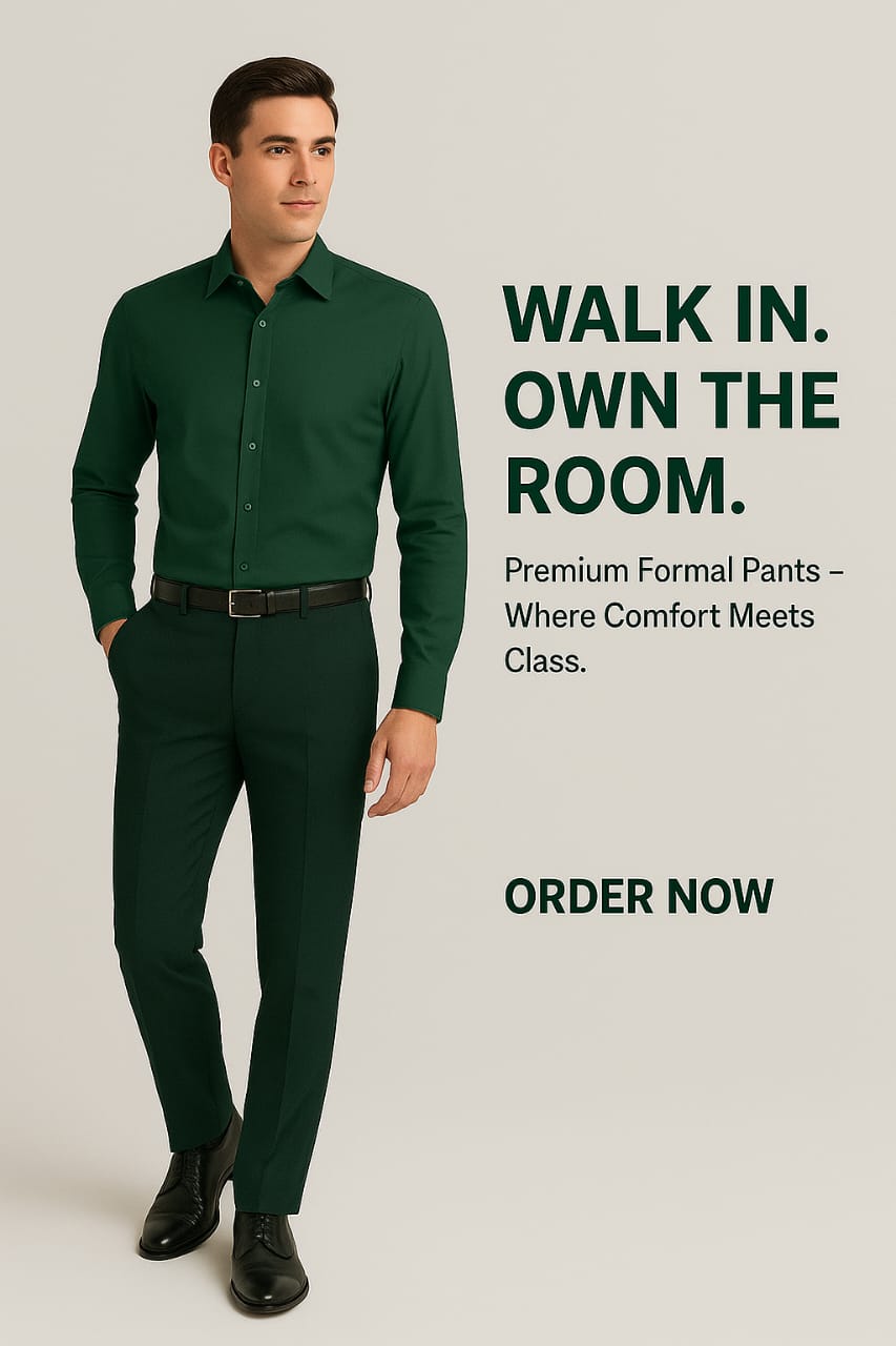Dark Green Formal Dress Pant