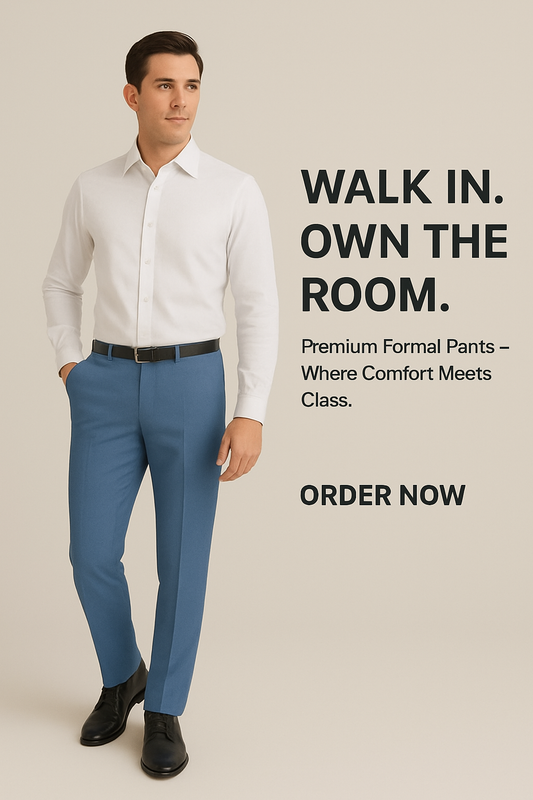 Sky Blue Formal Dress Pant