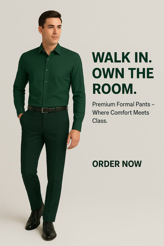 Dark Green Formal Dress Pant
