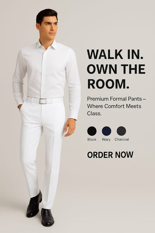 White Formal Dress Pant